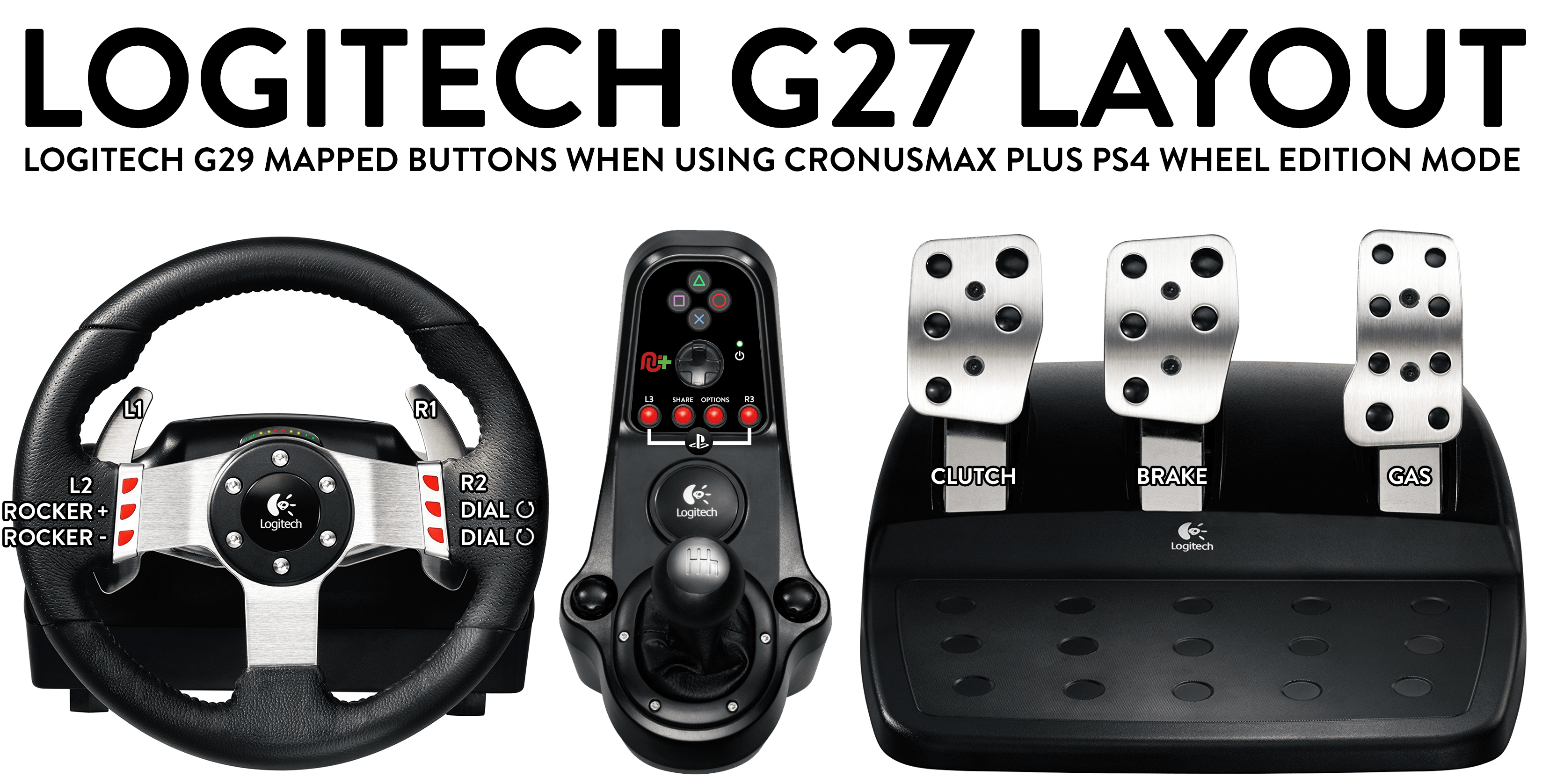 Logitech G27 on PS4 and Xbox ONE with Force Feedback ! - Reasnow Crosshair  Tutorial - Driveclub [4K] 