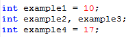 4. Variable Initialization Section (Optional)