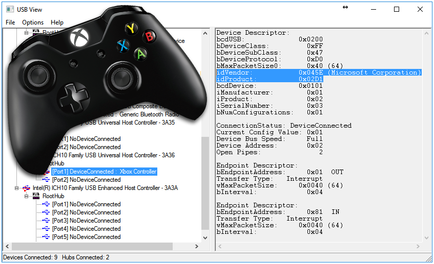 Finding the VID/PID of your controller