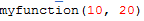1. Calling a function